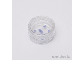 Пластиковые цветы для ногтей (чайная роза, синий)