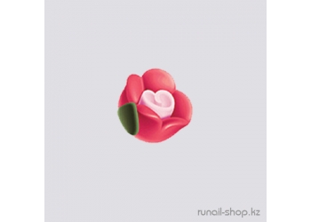 Пластиковые цветы для ногтей (чайная роза, красный)