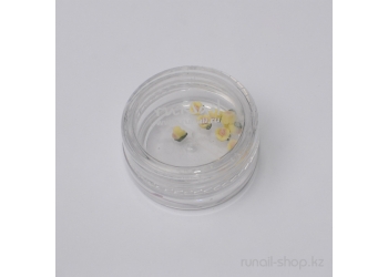 Пластиковые цветы для ногтей (чайная роза, желтый)