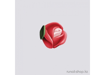 Пластиковые цветы для ногтей (голландская роза, ярко-красный)