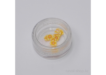 Резиновые аппликации для ногтей (цветы, желто-оранжевый)
