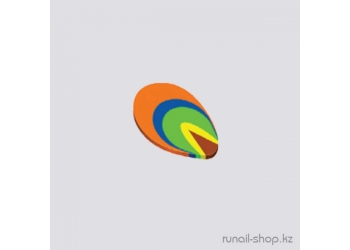 Резиновые аппликации для ногтей (фигурки, оранжево-зеленый)