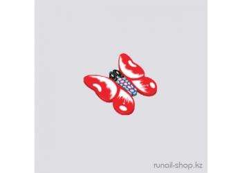 Резиновые аппликации дл ногтей (большие бабочки, красный)