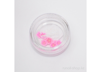 Резиновые аппликации для ногтей (цветы, розовый)