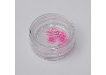 Резиновые аппликации для ногтей (цветы, розовый)
