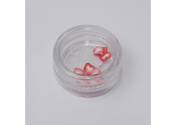 Резиновые аппликации для ногтей (сердечки, красный)