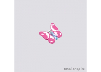 Резиновые аппликации для ногтей (большие бабочки, розовый)