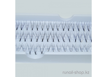Пучки для наращивания ресниц с узелками Luxury, шёлк Ø 0,10 мм, №12