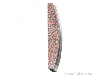 Пилка-баф (полукруглая, рисунок: «Леопард розовый», 100/180)