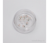Пластиковые цветы для ногтей (чайная роза, белый)