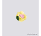 Пластиковые цветы для ногтей (чайная роза, желтый)