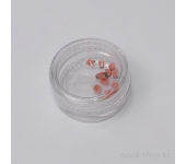 Пластиковые цветы для ногтей (вьюнок, красный)