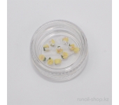 Пластиковые цветы для ногтей (голландская роза, ярко-желтый)